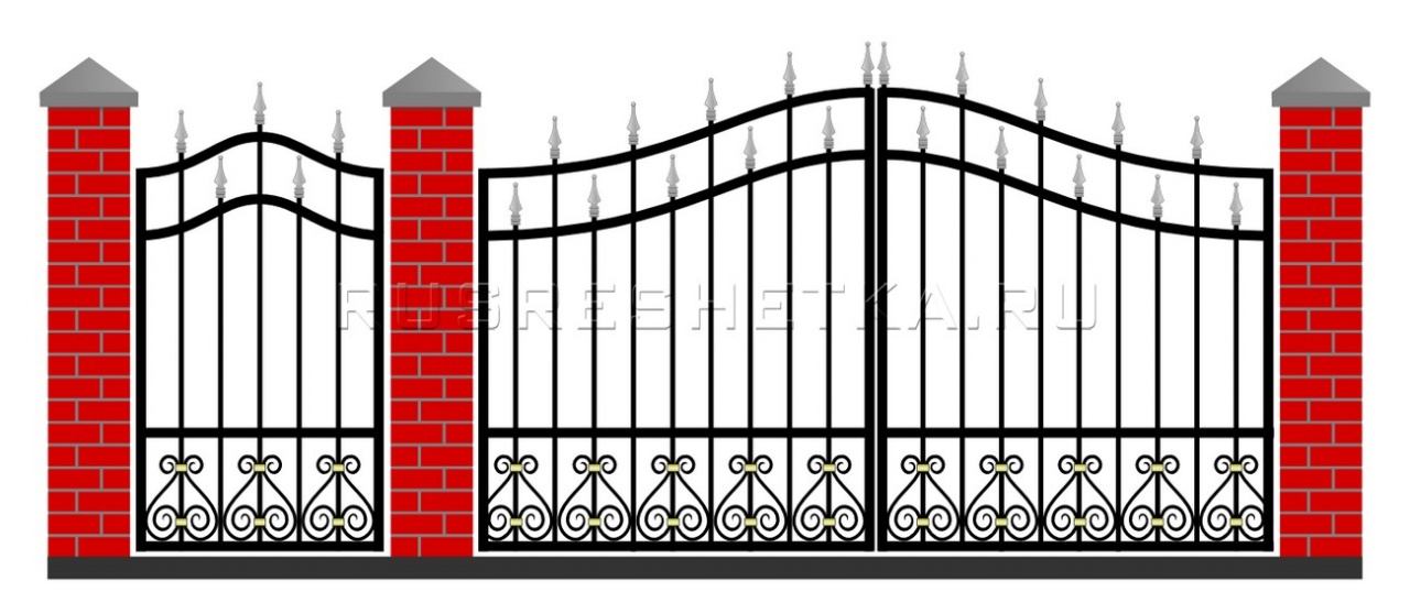 Забор и ворота 55